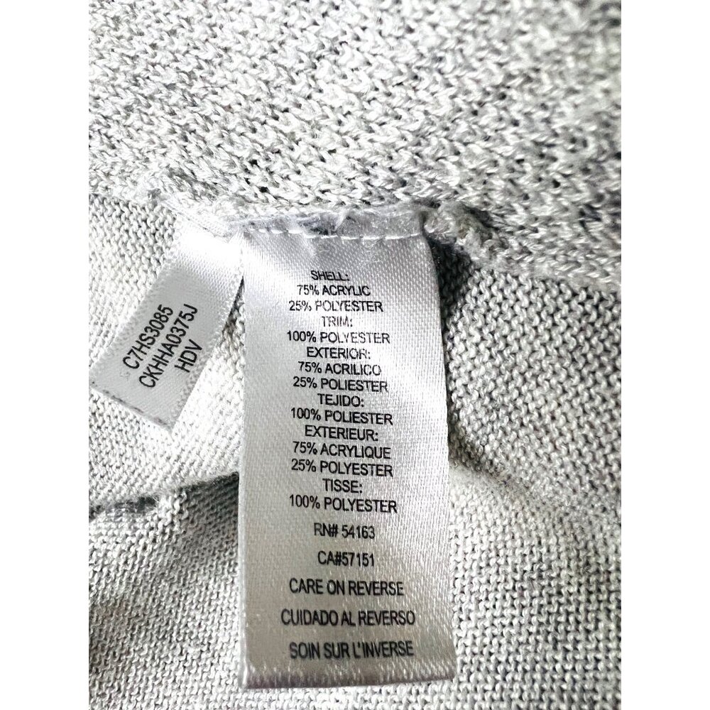 Calvin Klein Womens Light Gray Layered-Look Sweater Large - Picture 5 of 7